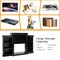 Costway 70'' Fireplace TV Stand Modern Media Entertainment Center Bookcase White\Black